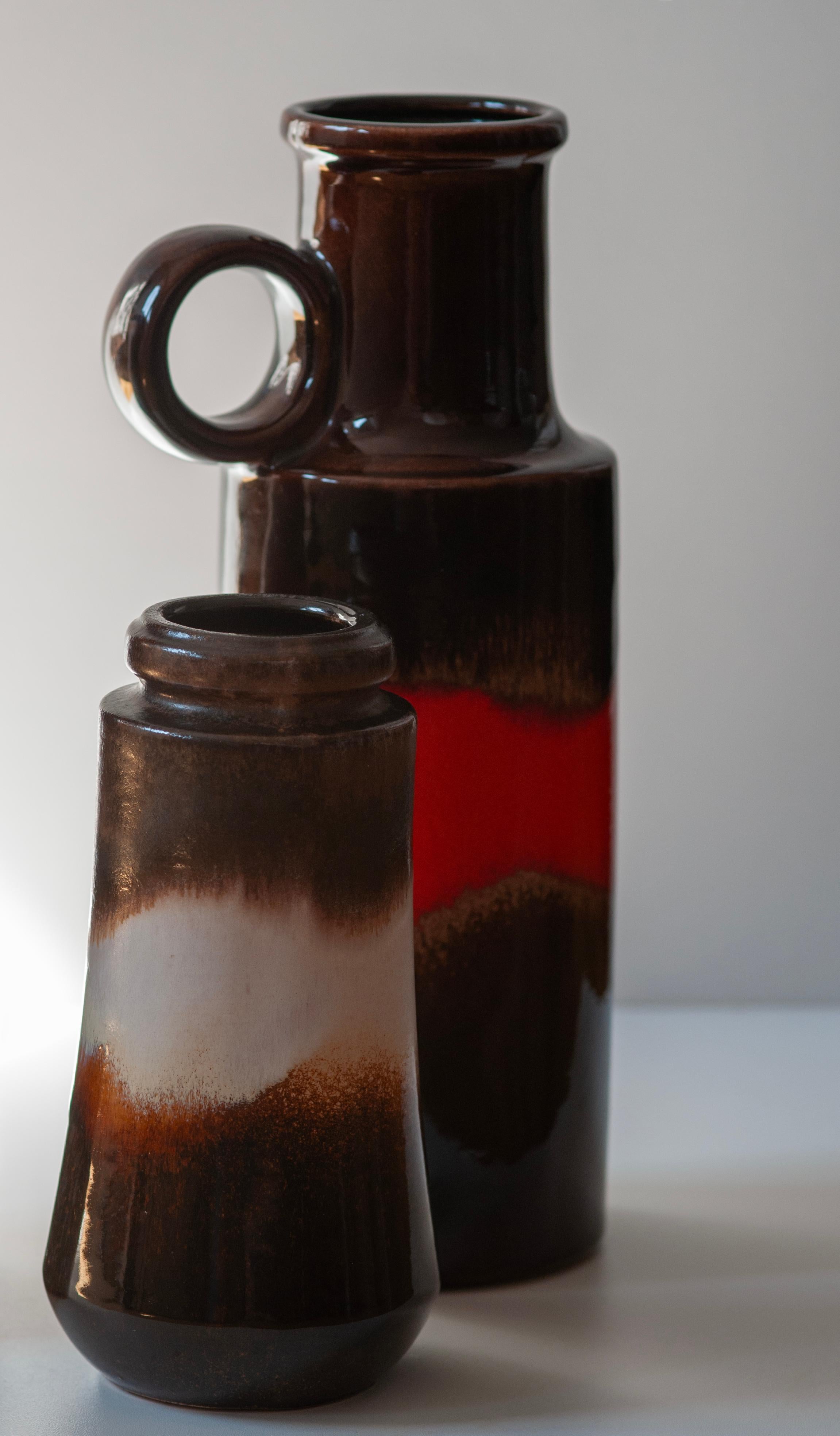 Allemand Scheurich - Collection de vases en céramique « Fat Lava » vintage, 1970-1979, Allemagne de l'Ouest en vente