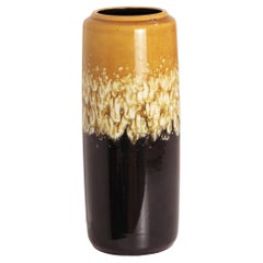Scheurich Vintage Yellow Fat Lava Floor Vase