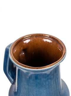 Scheurich West German Mid-Century Cornflower Blue Ceramic Pitcher