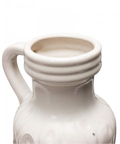 Scheurich West German Mid-Century 'Koralle' Design White Ceramic Pitcher