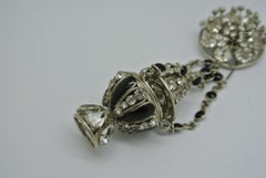 Schiaparelli 1938 gripoix black glass lantern dressclip brooch