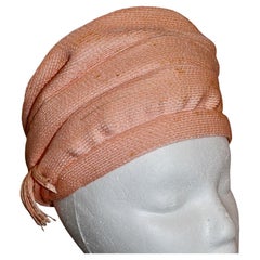Schiaparelli 1950's Pink Structured Turban Hat