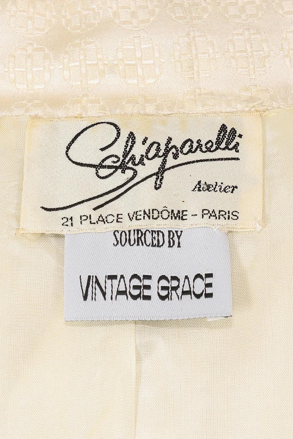 Schiaparelli 1970s Vestido + Chaqueta en Excelente estado para la venta en New York, NY