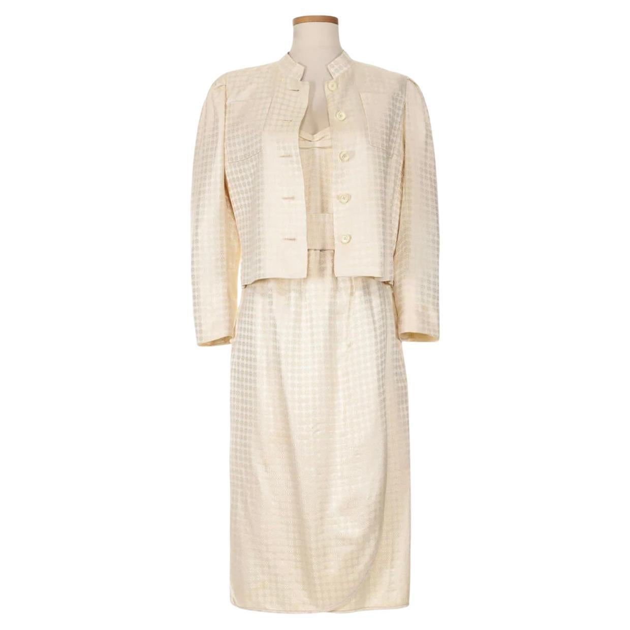 Schiaparelli 1970s Vestido + Chaqueta en venta