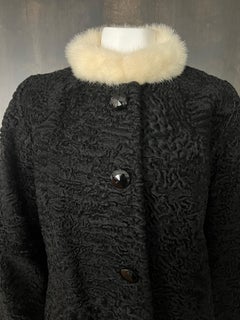 Schiaparelli Black and White Fur Coat