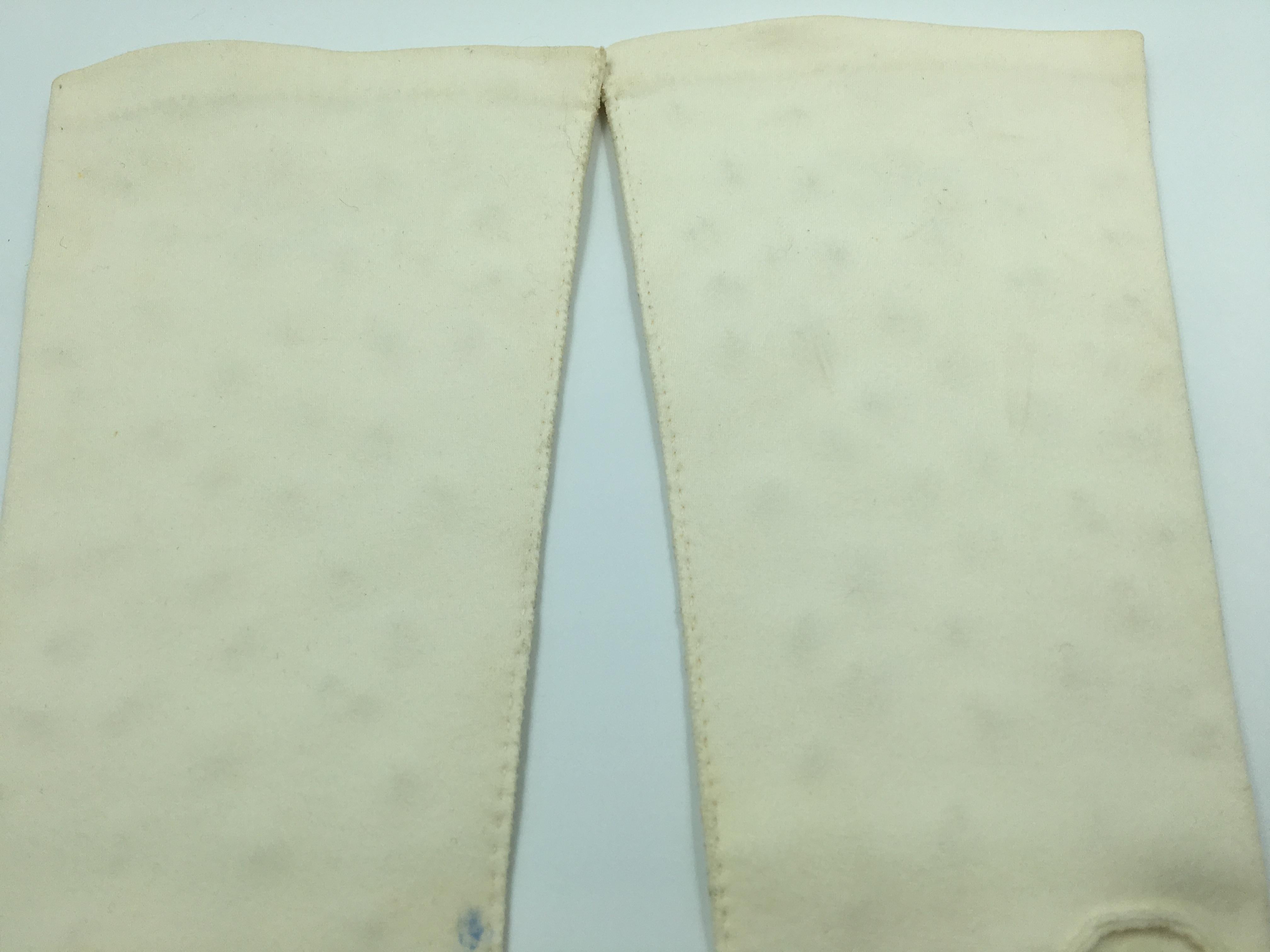 Schiaparelli by Fownes Cream Gloves w Hand Sewn Beaded Rhinestones Orignal tag 2