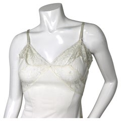 Schiaparelli Calais White Lace Vintage Slip Dress