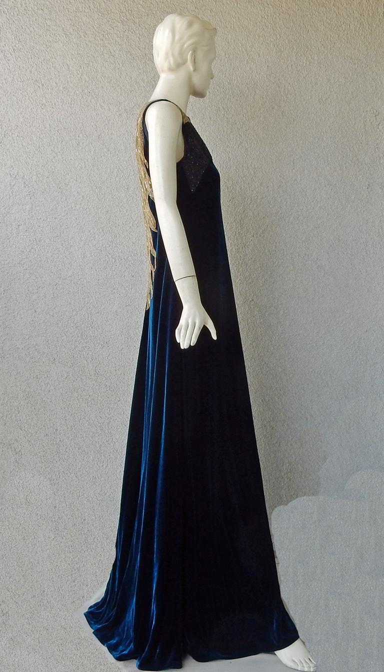 Black Schiaparelli Couture Goddess Gown Inspired by Jean Cocteau 1937
