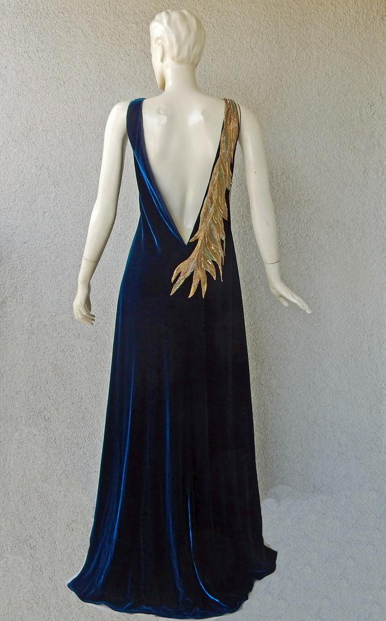 sachin and babi light blue dress Schiaparelli Couture Goddess Gown Inspired by Jean Cocteau 1937 at 1stDibs