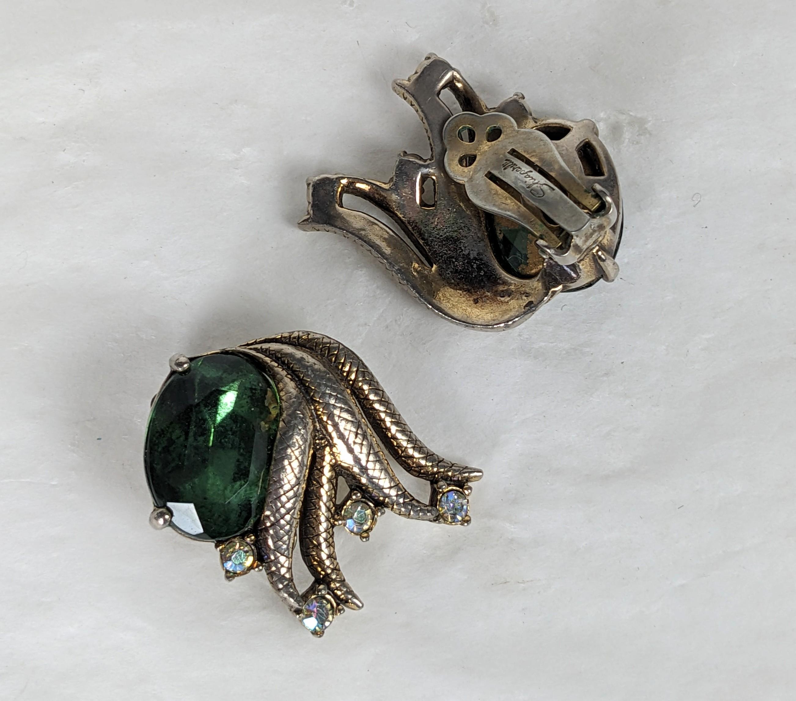 da uomo o donna Schiaparelli, fermagli per orecchini con cristalli e ali di aurora in vendita