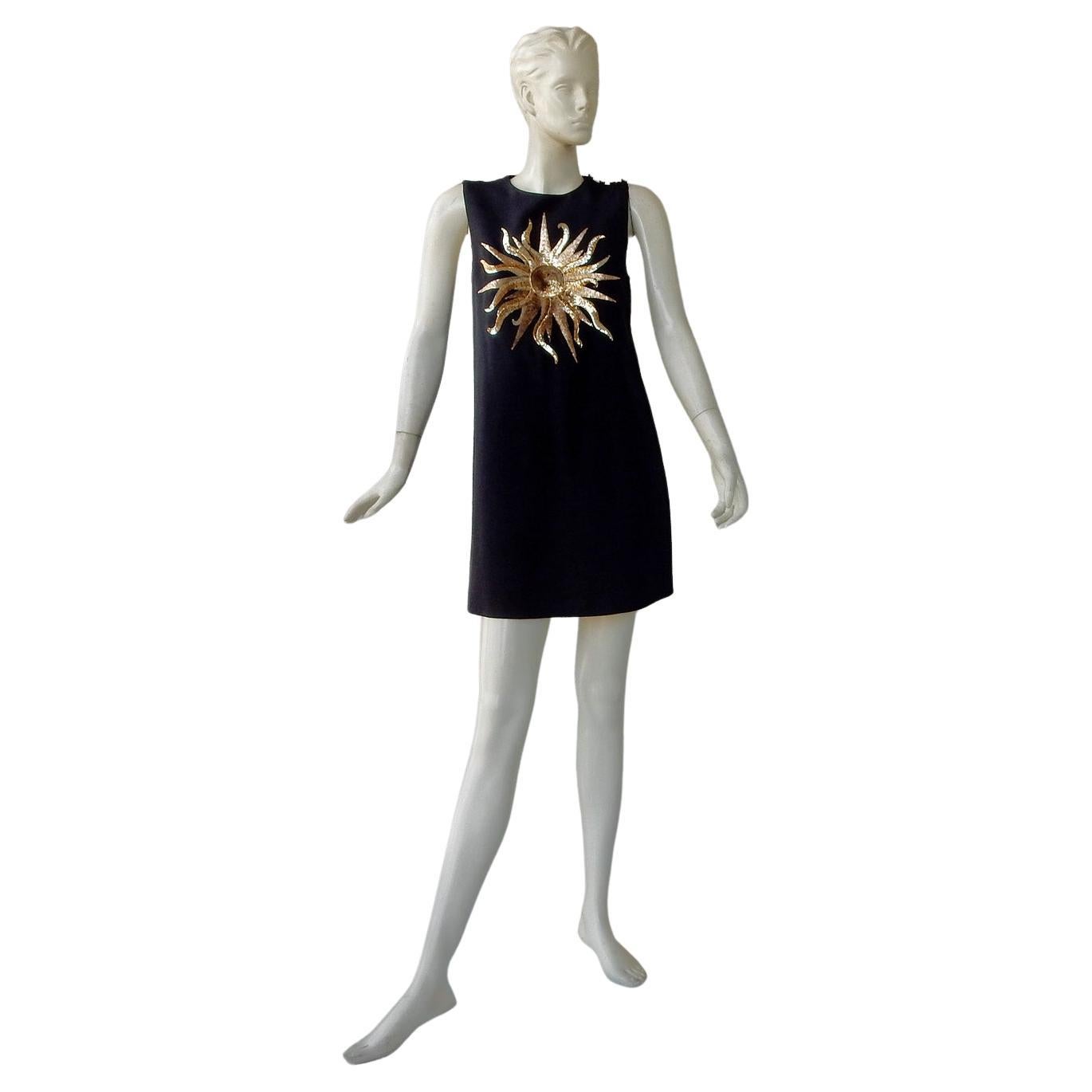 Schiaparelli Iconic Christian Berard "Sunburst" Mini Dress 