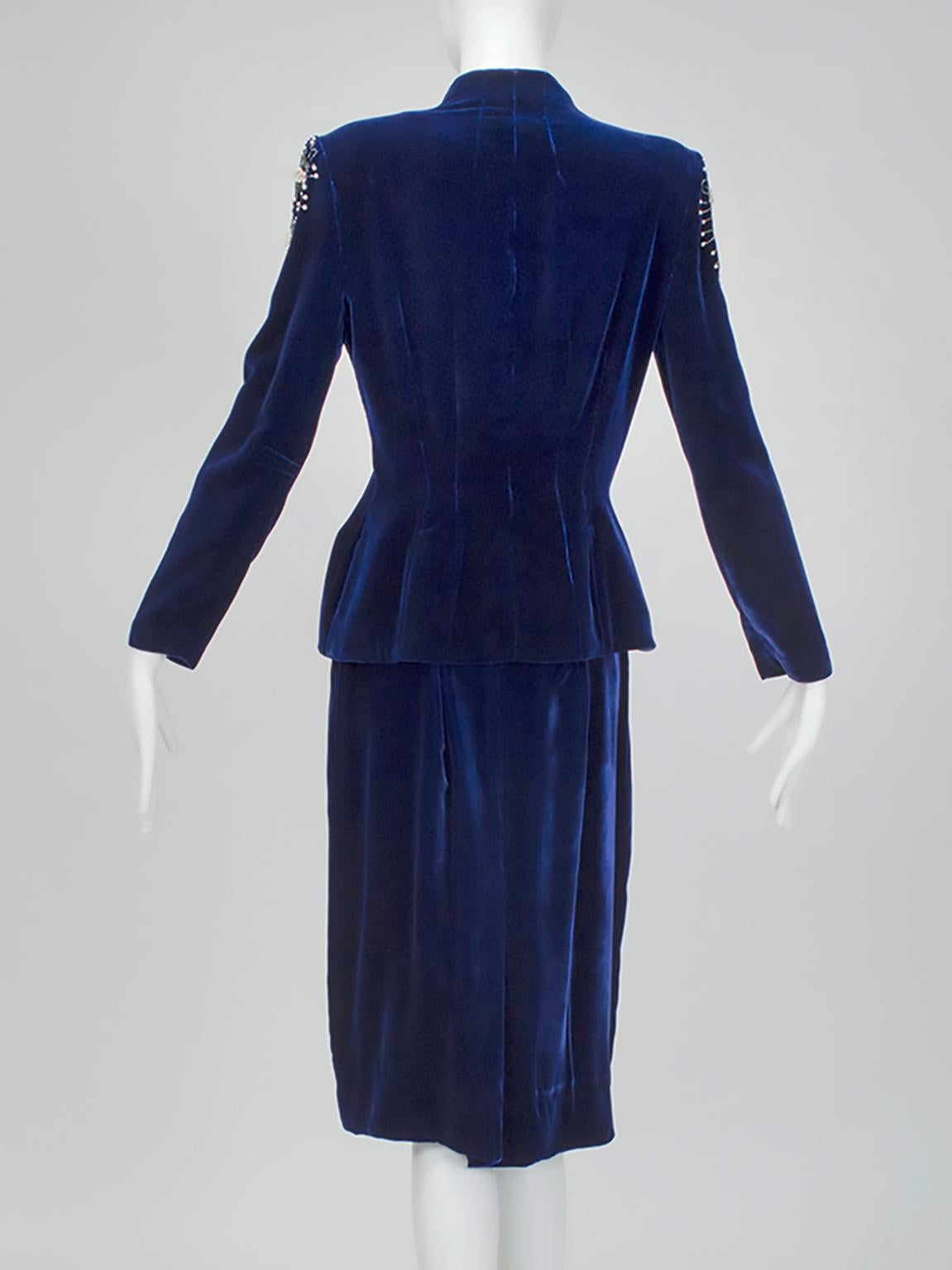 sapphire velvet suit