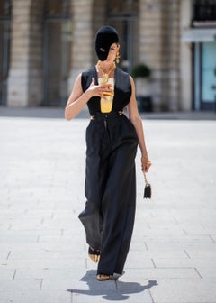 Schiaparelli Large Pants RTW SS 22 by Daniel Roseberry with bijoux buttons