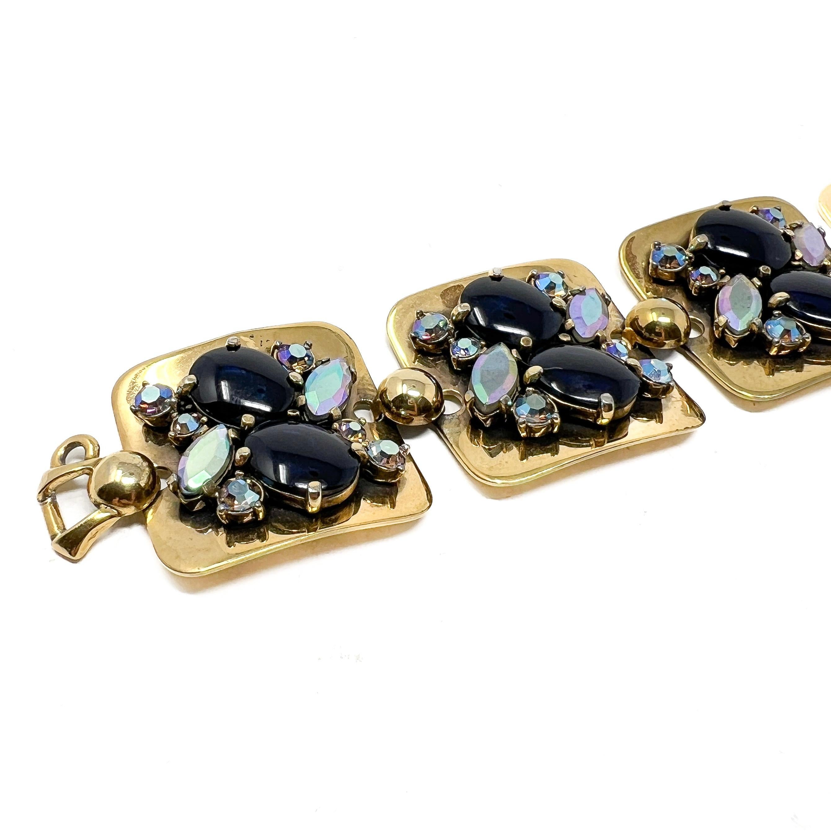 Schiaparelli Late 1950s Statement Vintage Rhinestone Bracelet Pour femmes en vente