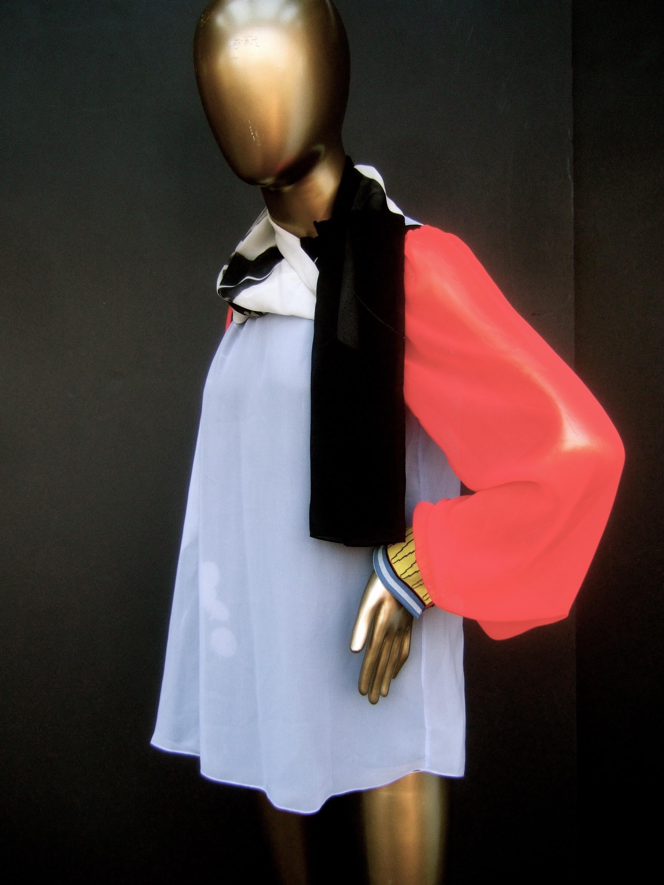Schiaparelli Modern Silk Chiffon Blouse May Ray Trust Collection c 2018 For Sale 1