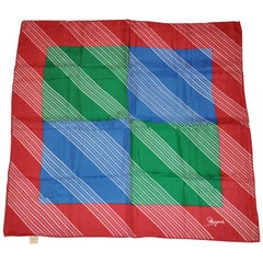 Schiaparelli Multicolor Multi Stripe Silk Scarf