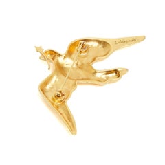 Schiaparelli Petit Broche Colombe 2025 Spilla Colomba Piccola in Metallo Dorato Esaurito