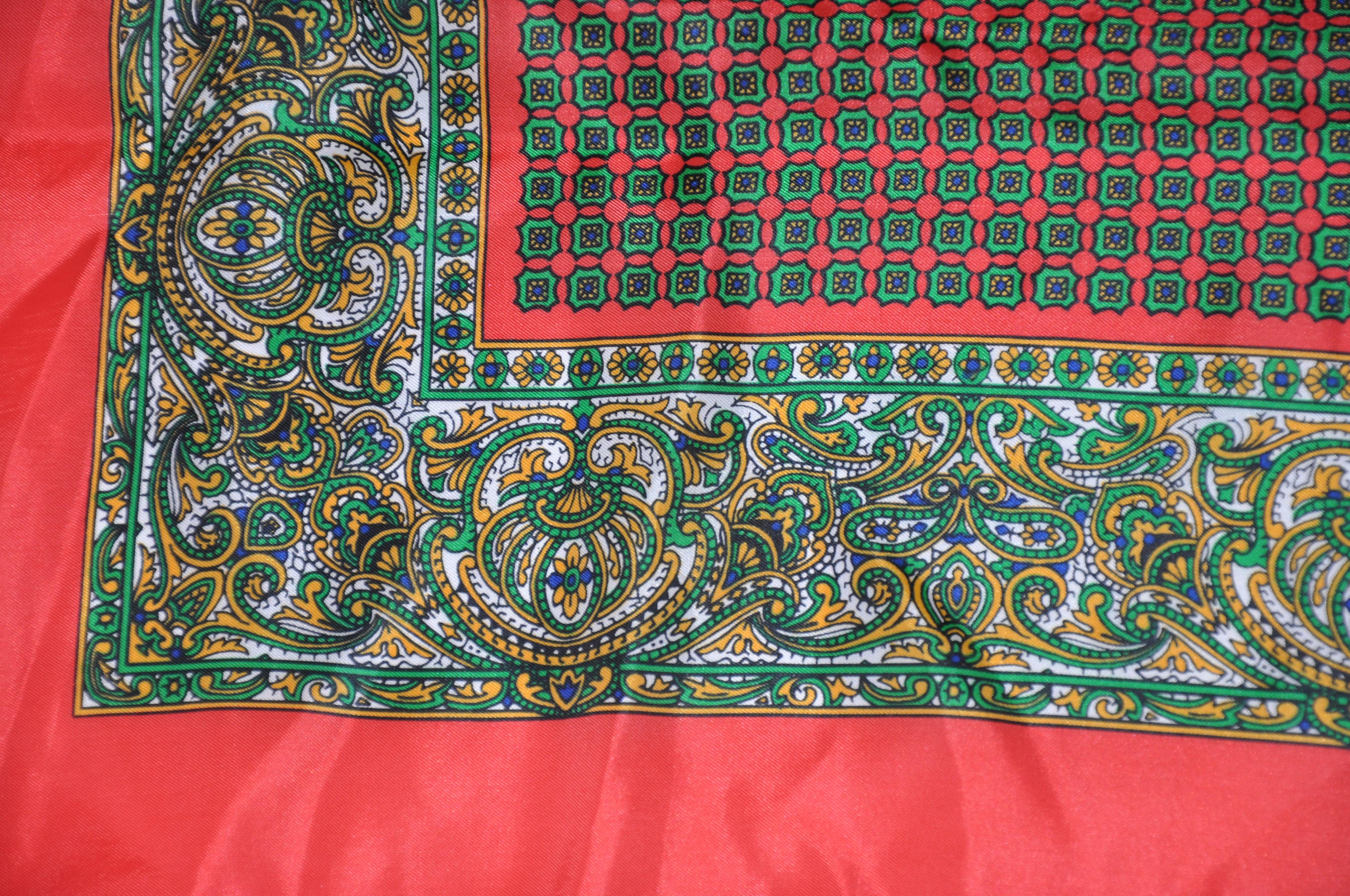 Brown Schiaparelli Signature Red Border 