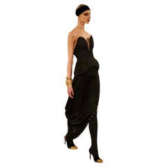 Schiaparelli Silk Skirt, Runway piece FW24 creates a unique look with a corset.