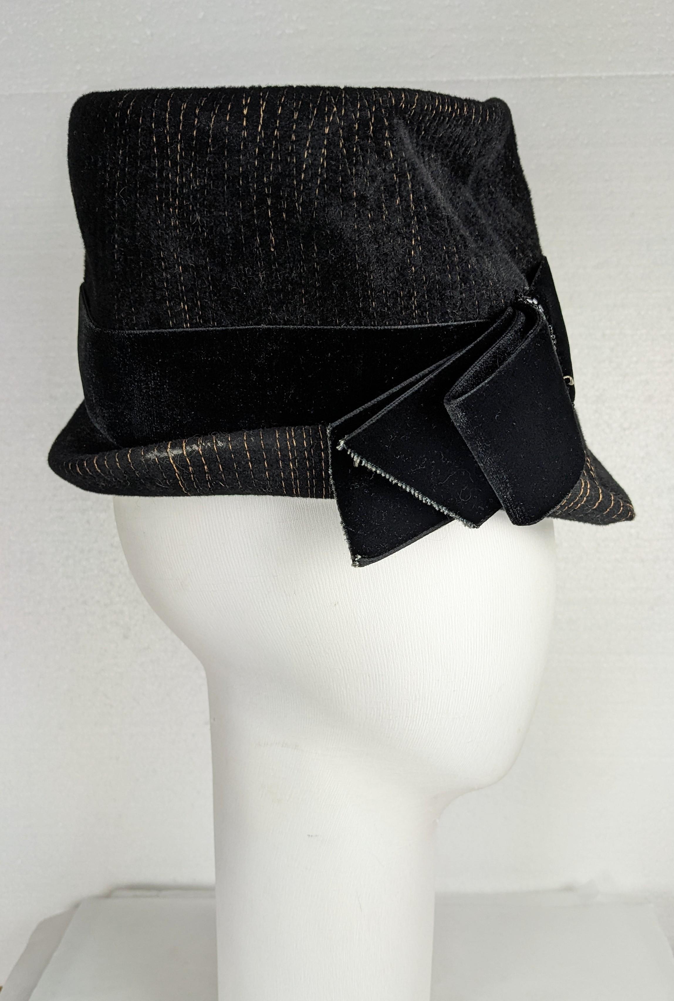 Women's Schiaparelli Talleyrand Silhouette Revival Stovepipe Hat For Sale