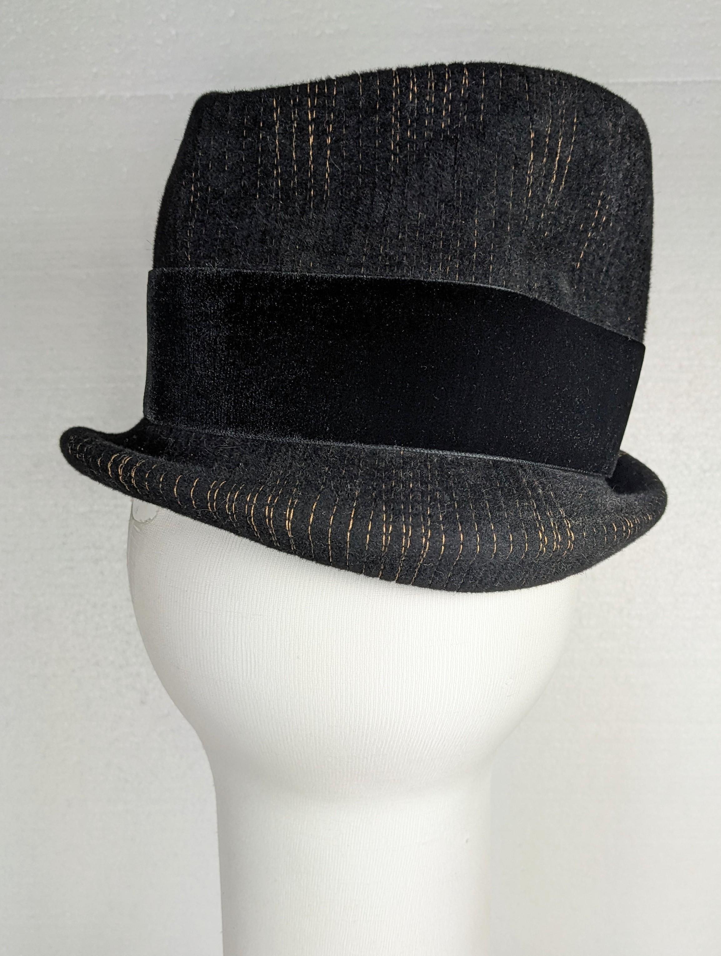 Schiaparelli Talleyrand Silhouette Revival Stovepipe Hat For Sale 2