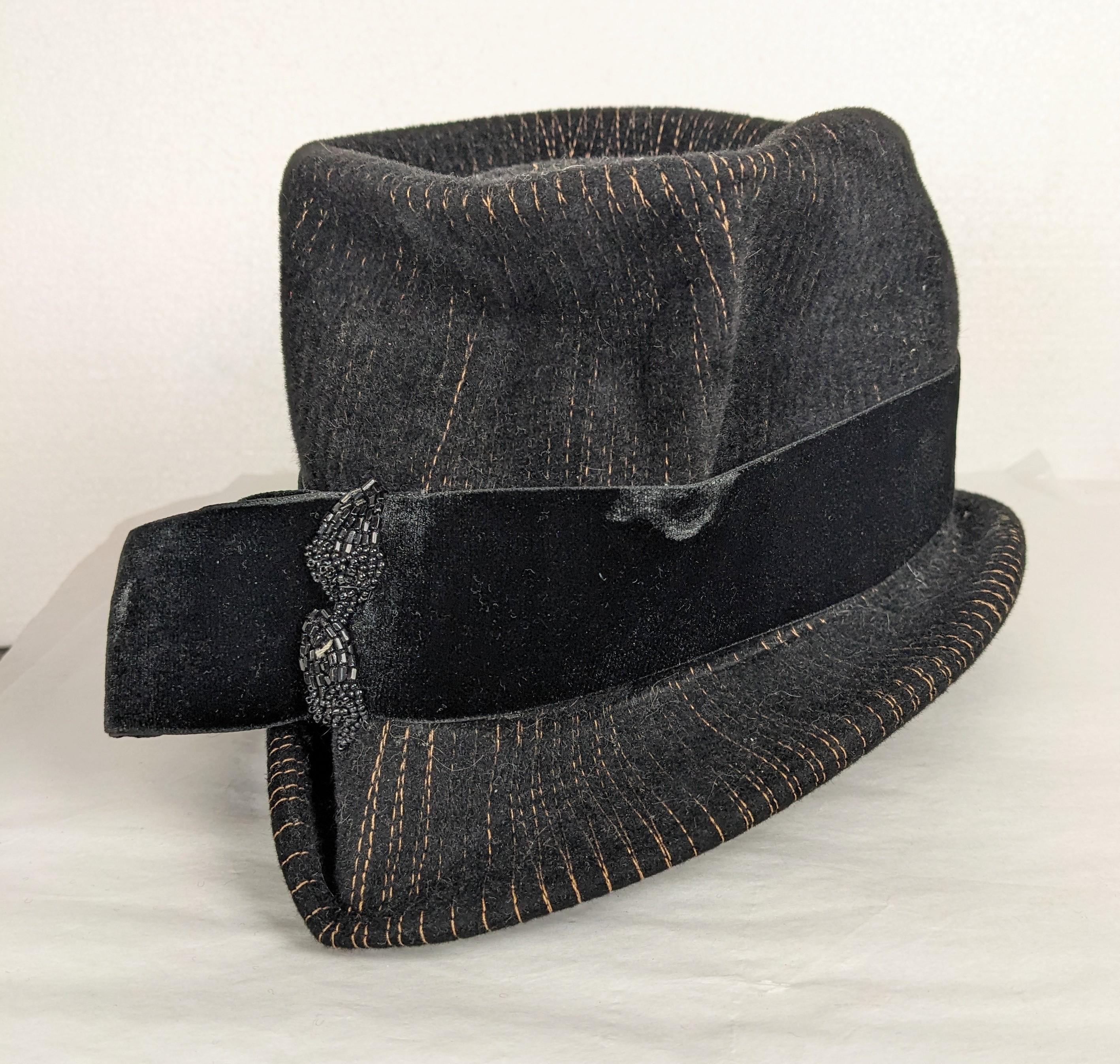 Schiaparelli Talleyrand Silhouette Revival Stovepipe Hat For Sale 3