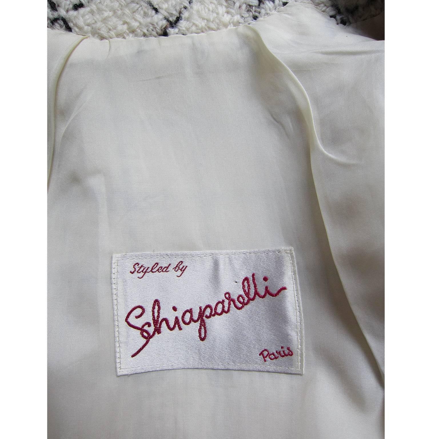 Schiaparelli Tweed Classic Coat For Sale 2