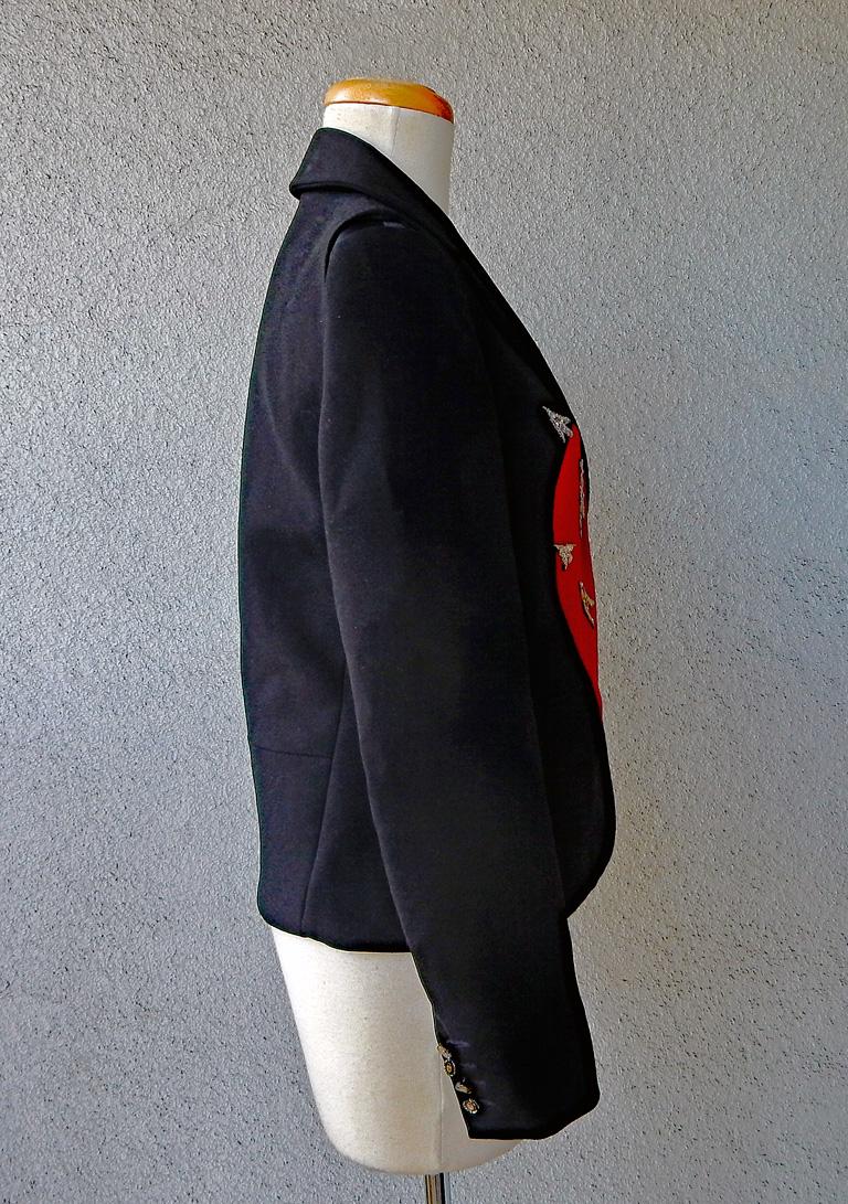 Women's Schiaparelli Valentine Heart w/Arrow dress Jacket   New! For Sale
