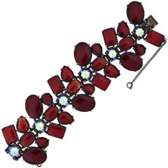 Schiaparelli Vintage Multi-Kristall Gliederarmband