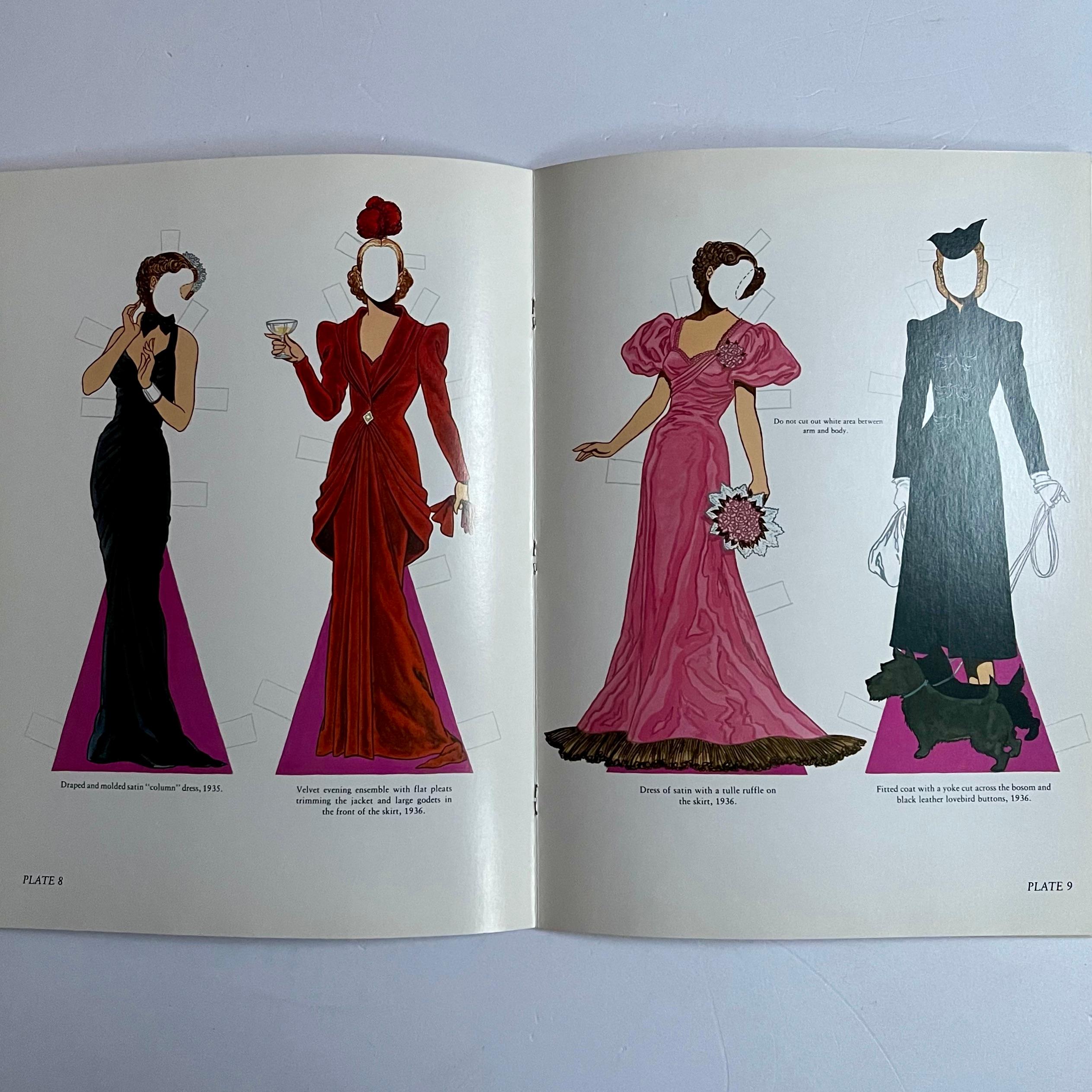 Published by Dover publications, Inc, New York, 1988, Soft-back

Most fashion historians would agree that to review the incredible career of Elsa Schiaparelli  is, in essence, to review the evolution of 20th century fashion. This unique paper doll