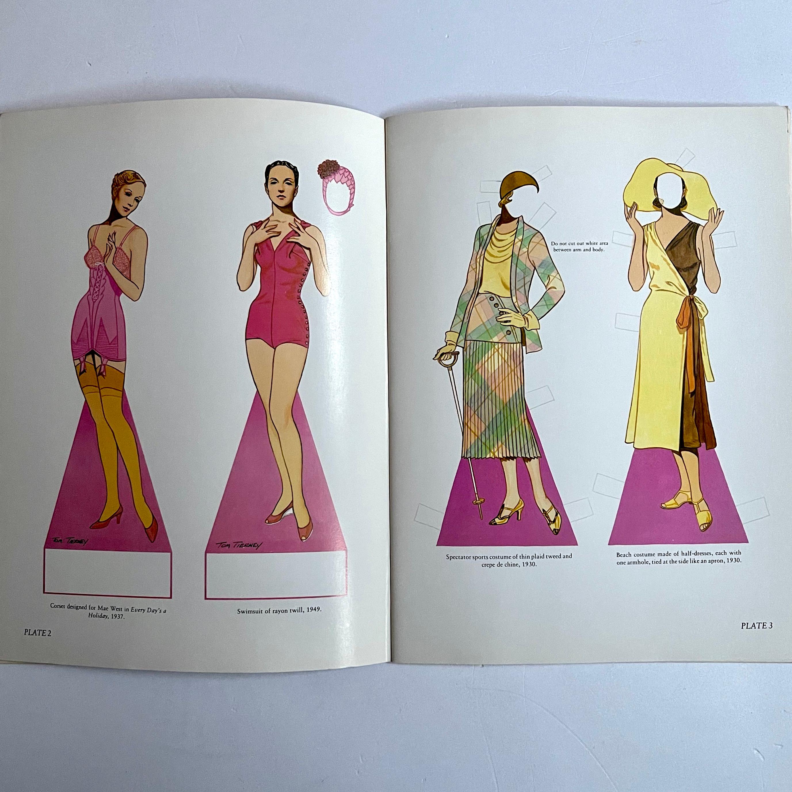 American Schiaperelli Fashion Review Paper Dolls in Full Color, 1st Edition 1988 For Sale