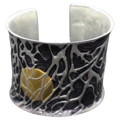 Schiava Black Coral Bracelet, Sterling Silver, Handmade, Italy