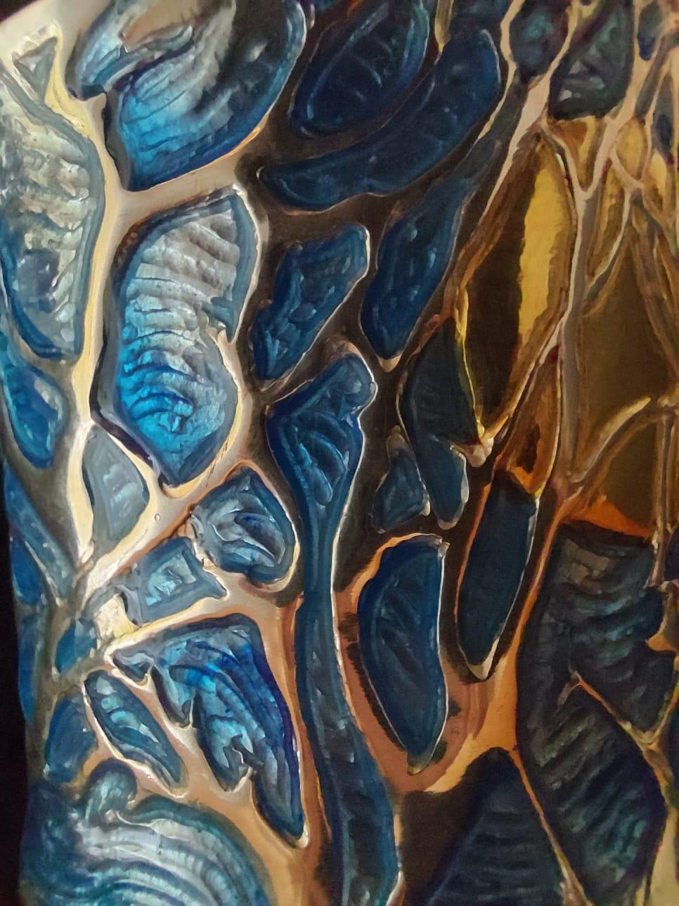 Schiava Blaues Korallenarmband, Sterlingsilber, handgefertigt, Italien (Künstler*in) im Angebot