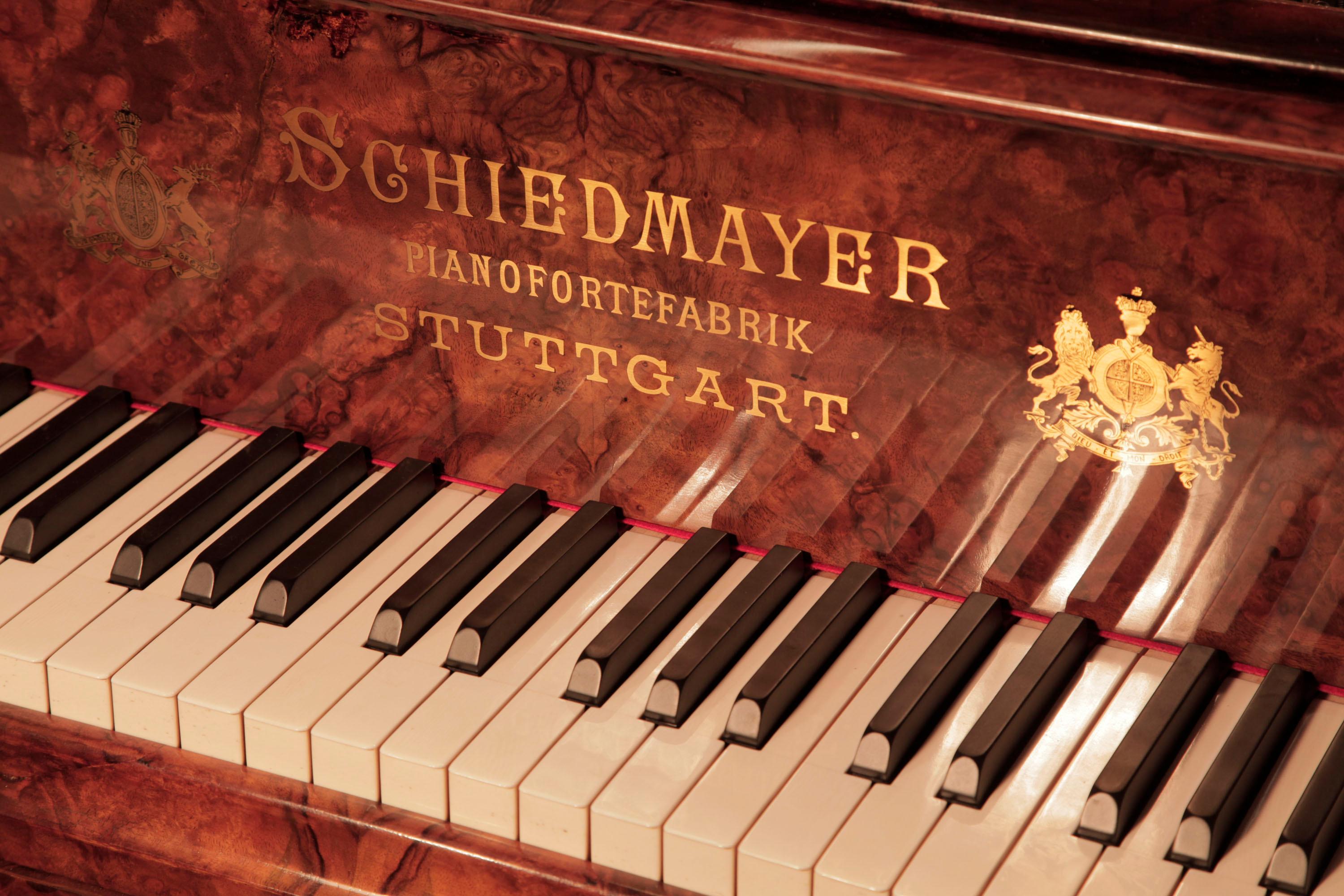 Schiedmayer Grand piano à queue sculptée, bureau à pieds facettés filigrane Bon état - En vente à Leeds, GB