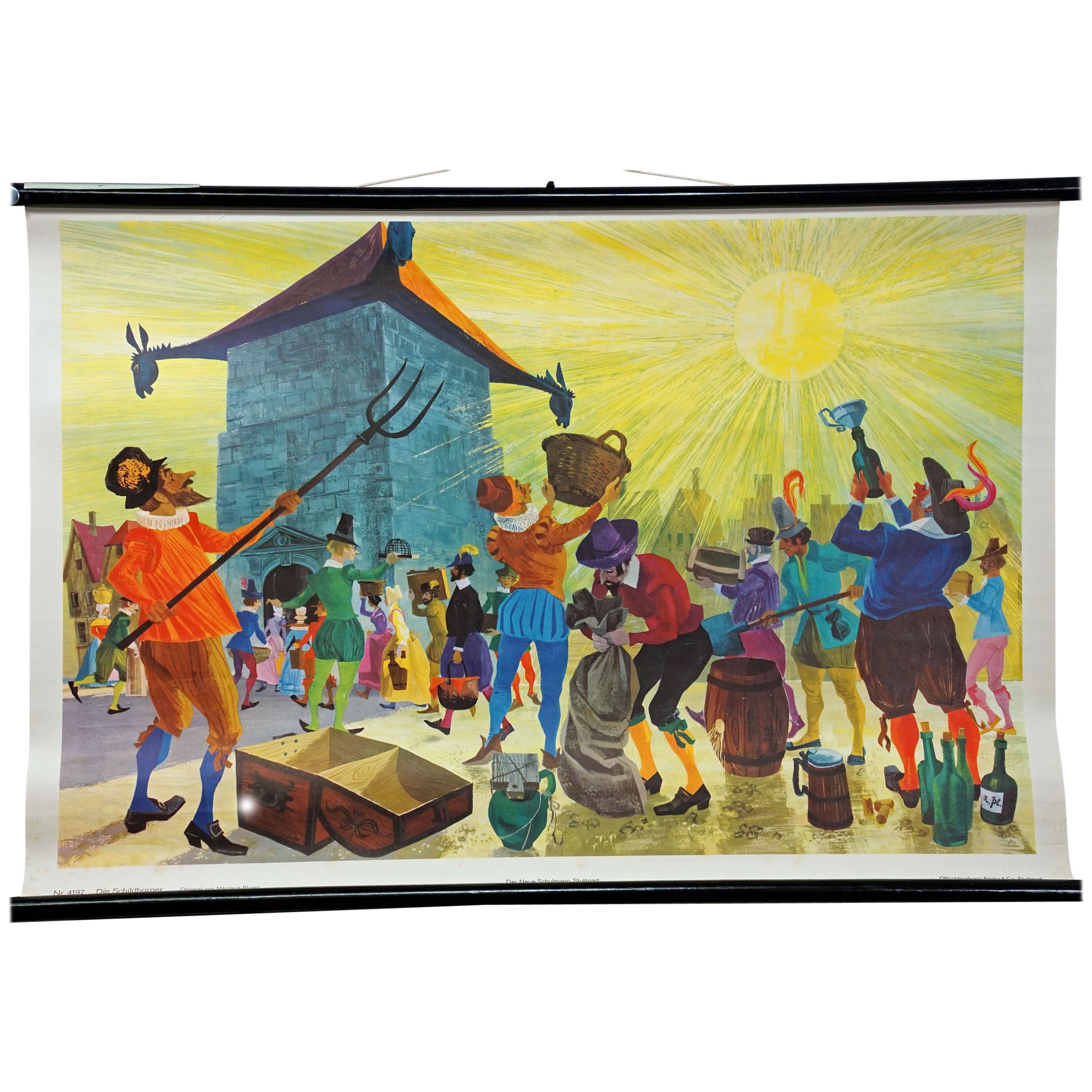 Schildbuerger - Carte murale pliable « Catch the Sunlight » murale de conte de fées vintage