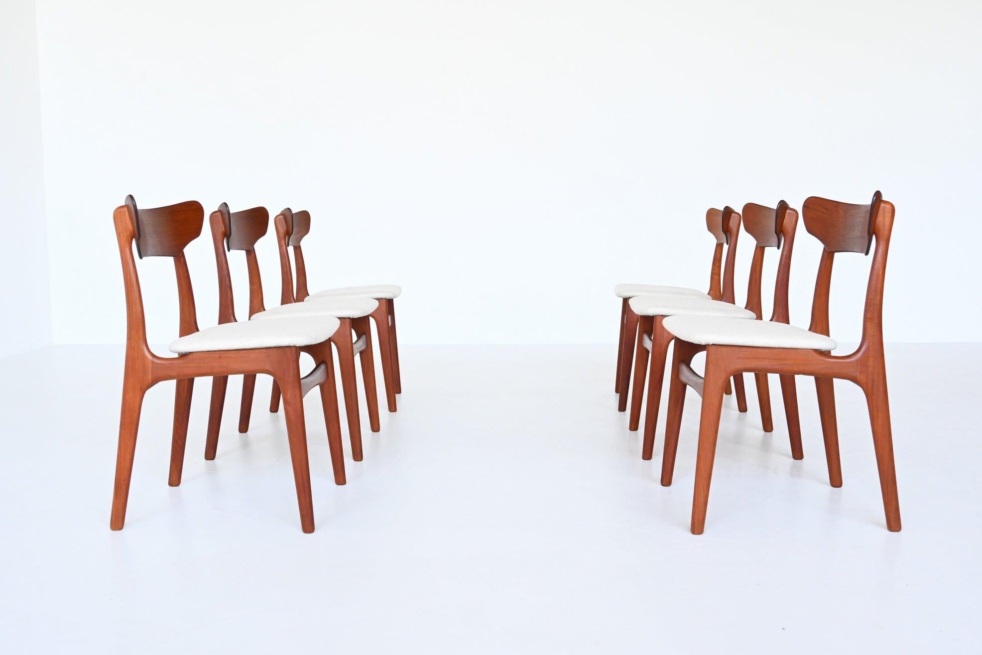 Mid-20th Century Schionning & Elgaard Teak Dining Chairs Randers, Denmark, 1960