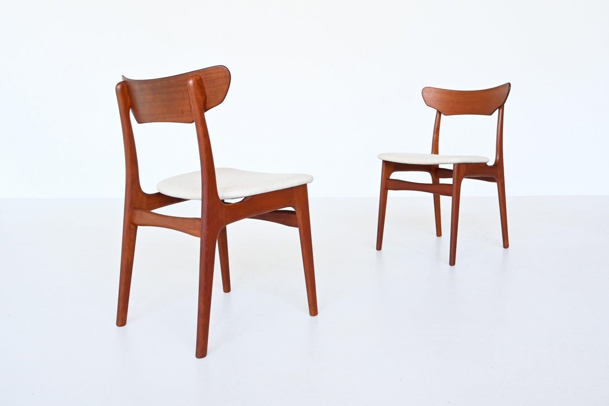 Schionning & Elgaard Teak Dining Chairs Randers, Denmark, 1960 1