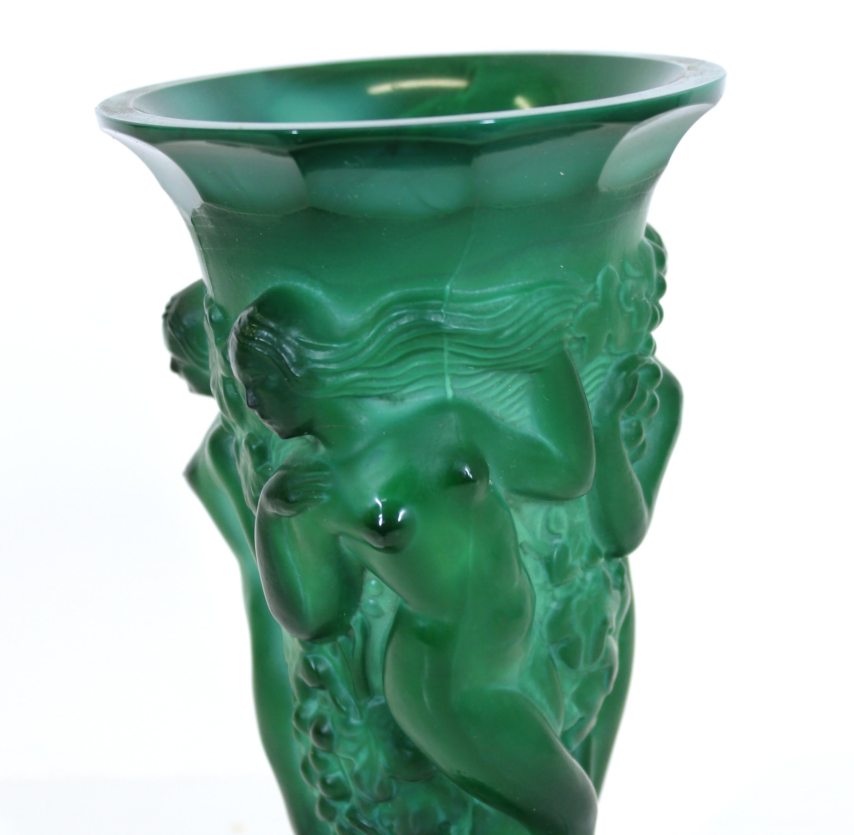 20th Century Schlevogt Art Deco 'Grape Harvest' Vase