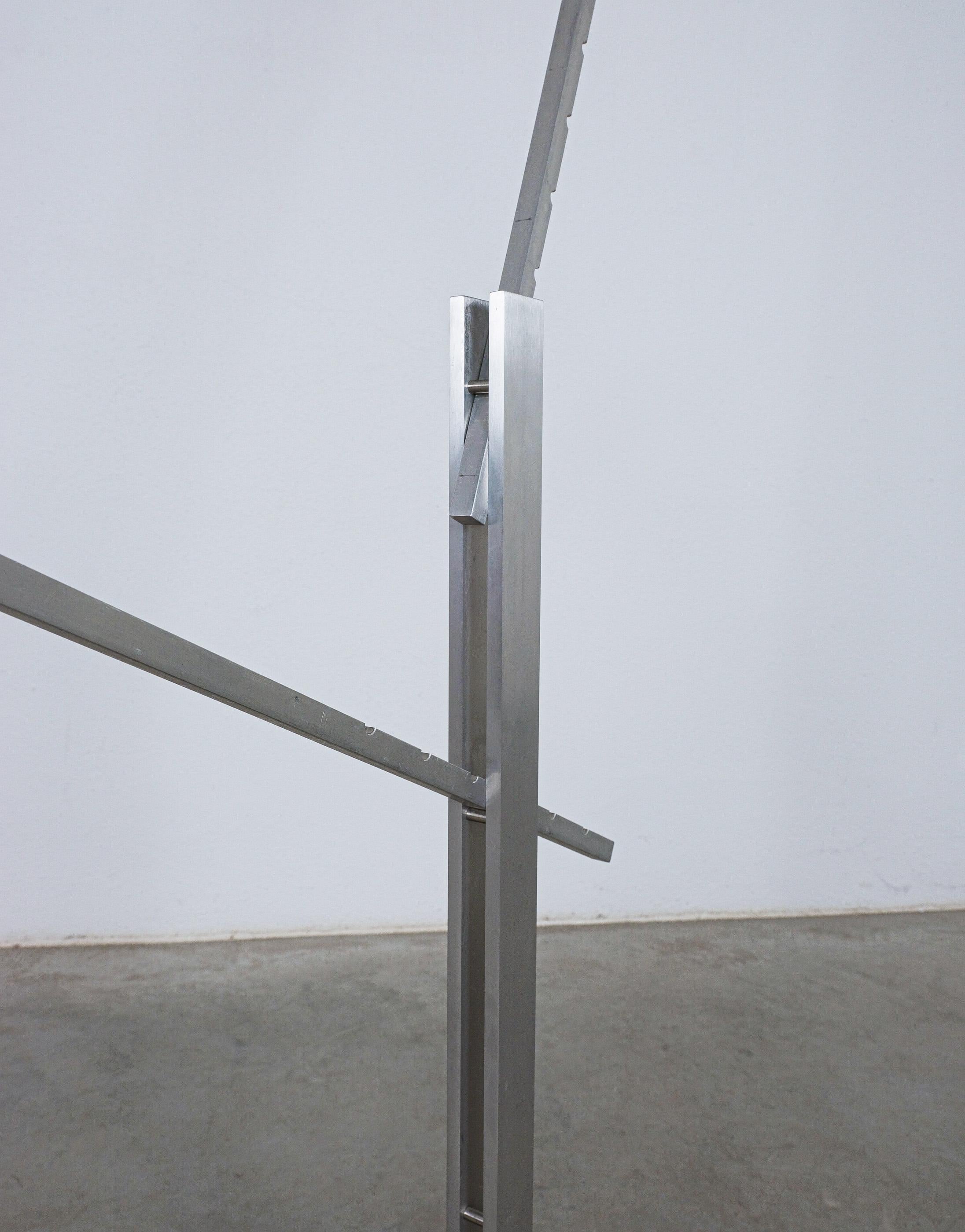 Schliephacke Double Feature Floor Lamp Aluminium for Mewa, circa 1955 en vente 3