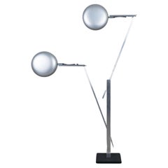 Schliephacke Double Feature Floor Lamp Aluminum for Mewa, circa 1955