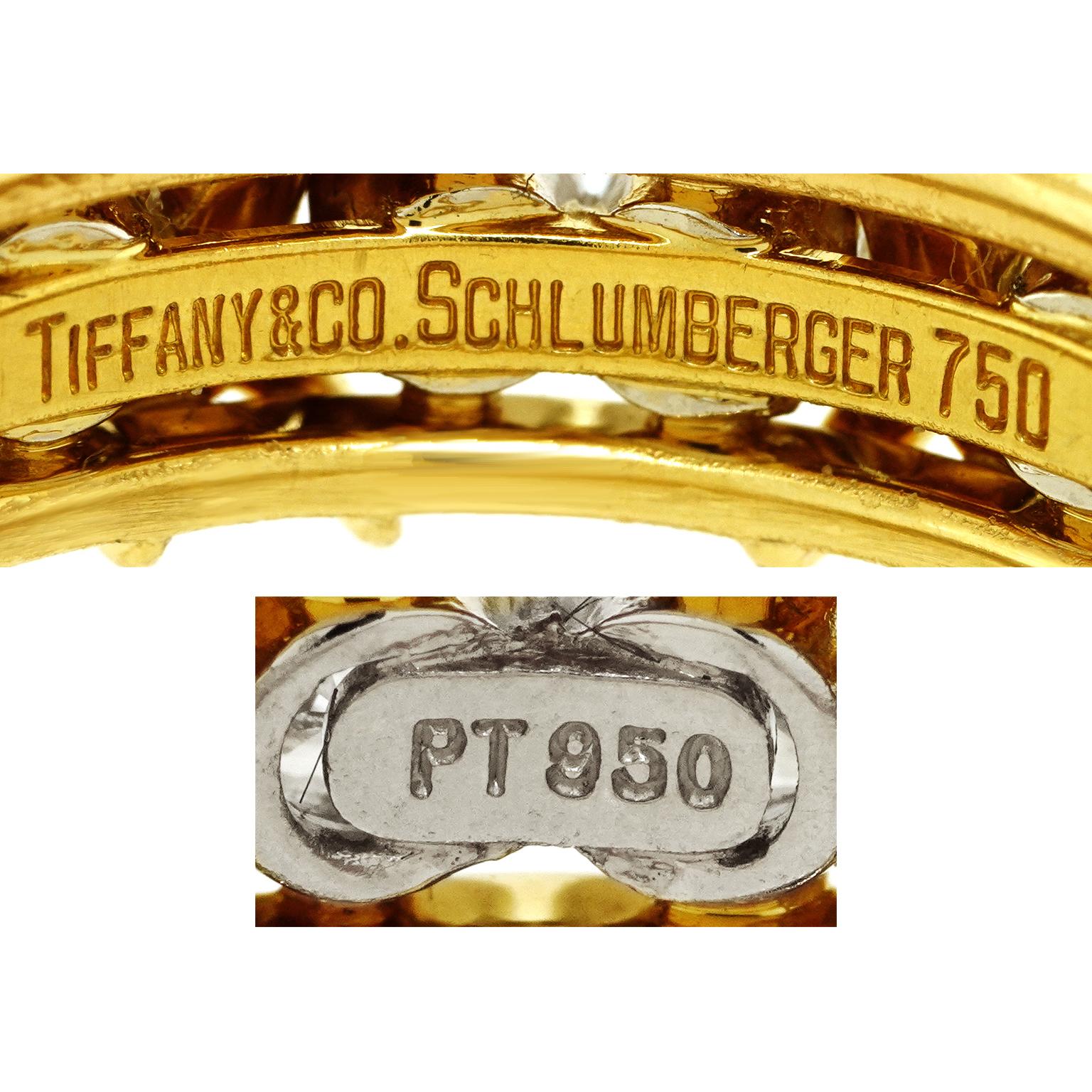 Women's or Men's Schlumberger 16 Stone Diamond Ring