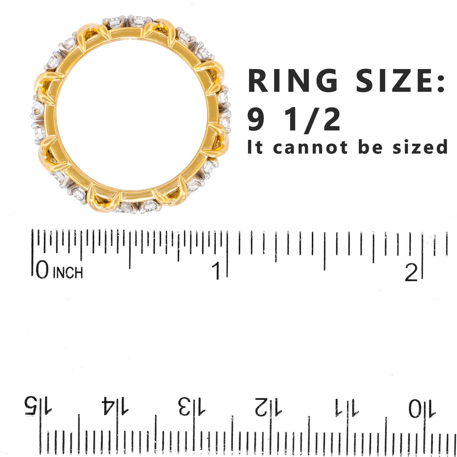 Round Cut Schlumberger 16 Stone Diamond Ring