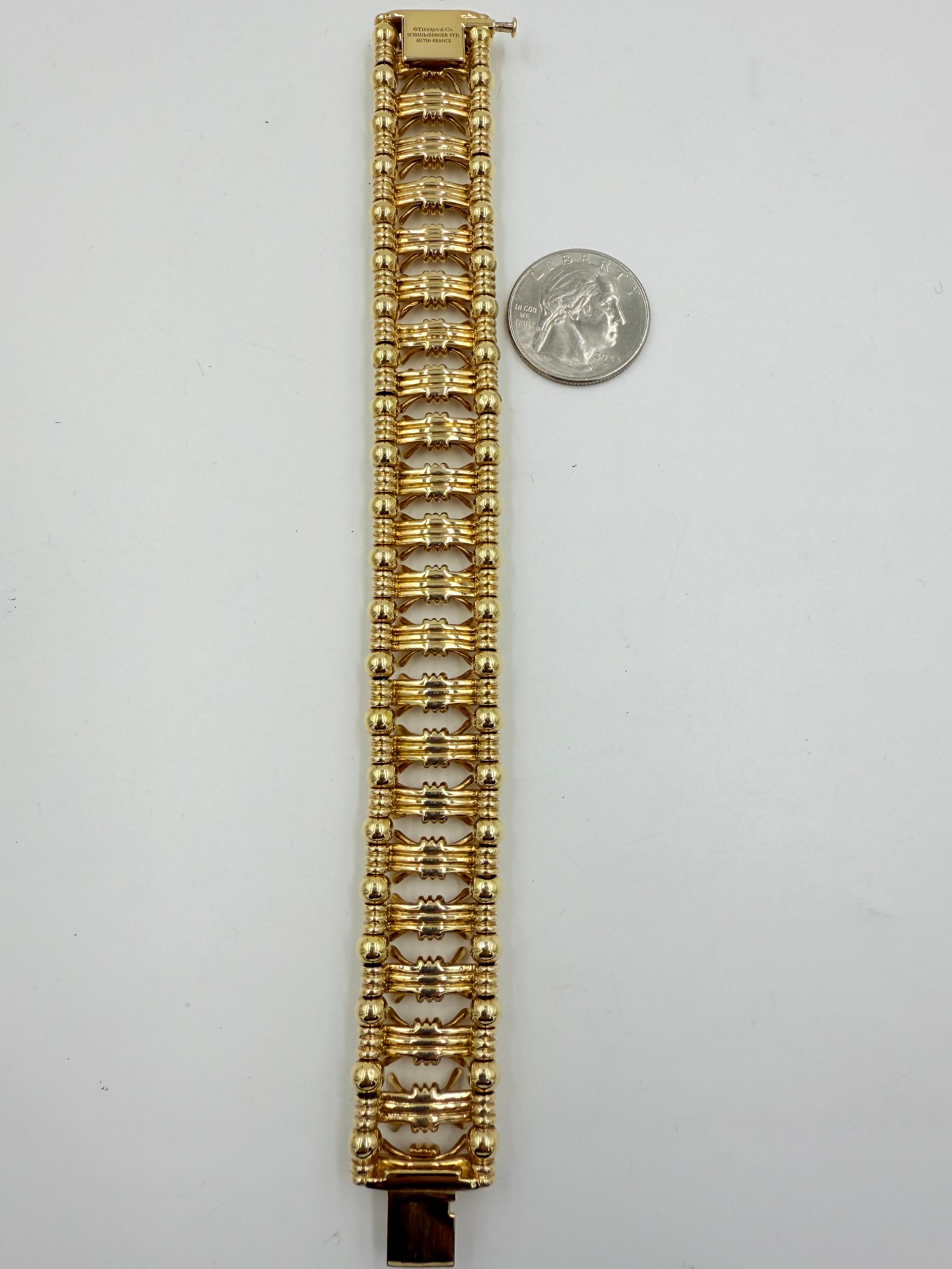 Schlumberger Bracelet large en or jaune 18k en vente 5