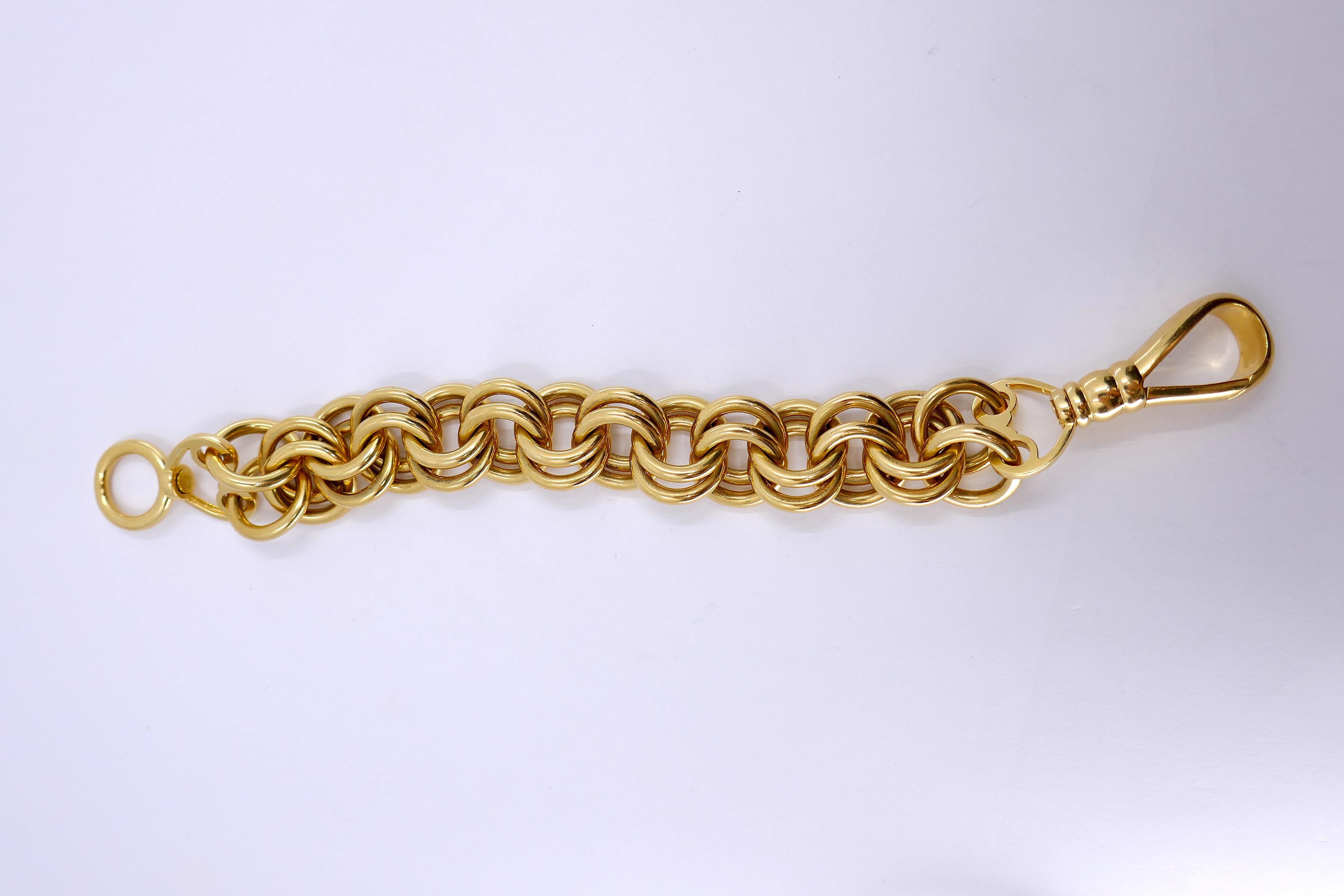 Schlumberger für Tiffany & Co. Bull Swivel Gliederarmband 18K Gold im Zustand „Gut“ im Angebot in Beverly Hills, CA