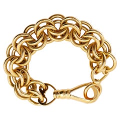 Vintage Schlumberger for Tiffany & Co. Bull Swivel Link Bracelet 18K Gold