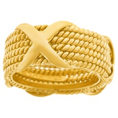 Retro Schlumberger for Tiffany & Co. Gold X-Ring