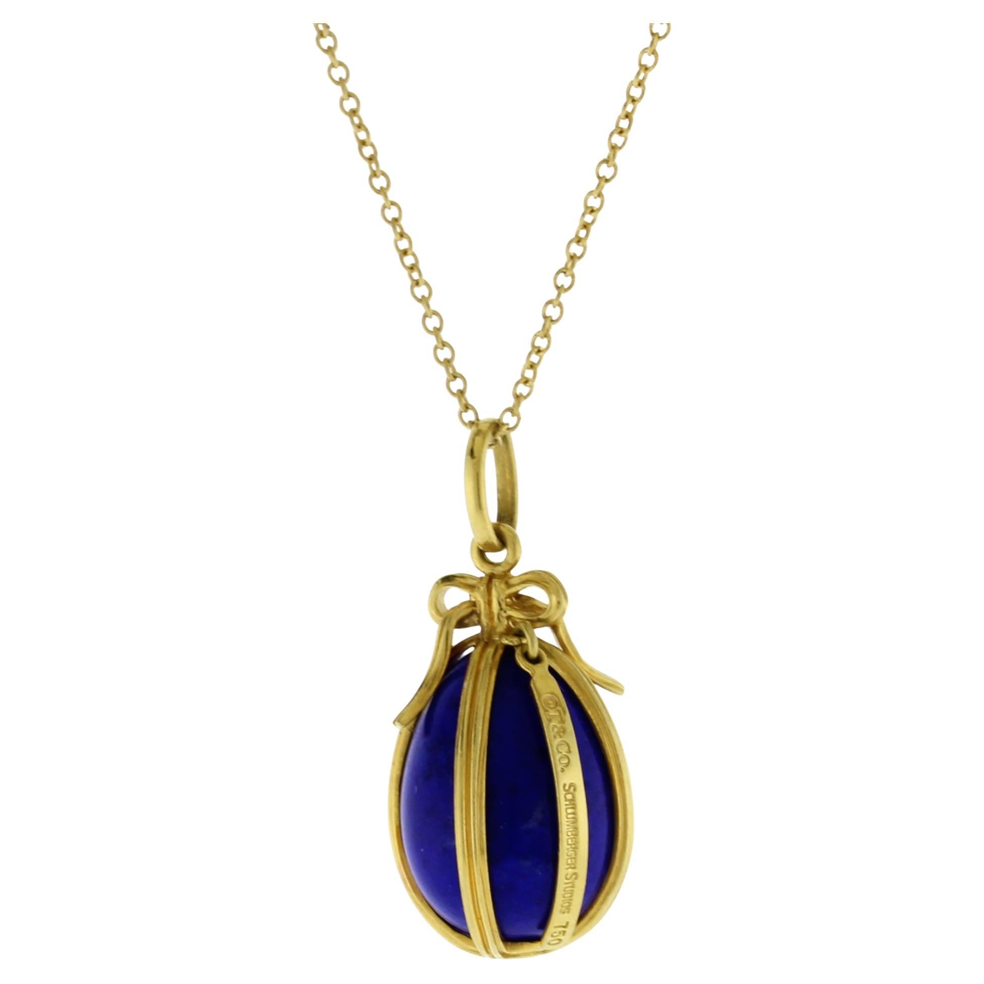 Schlumberger for Tiffany & Co. Lapis Lazuli Egg Charm Pendant
