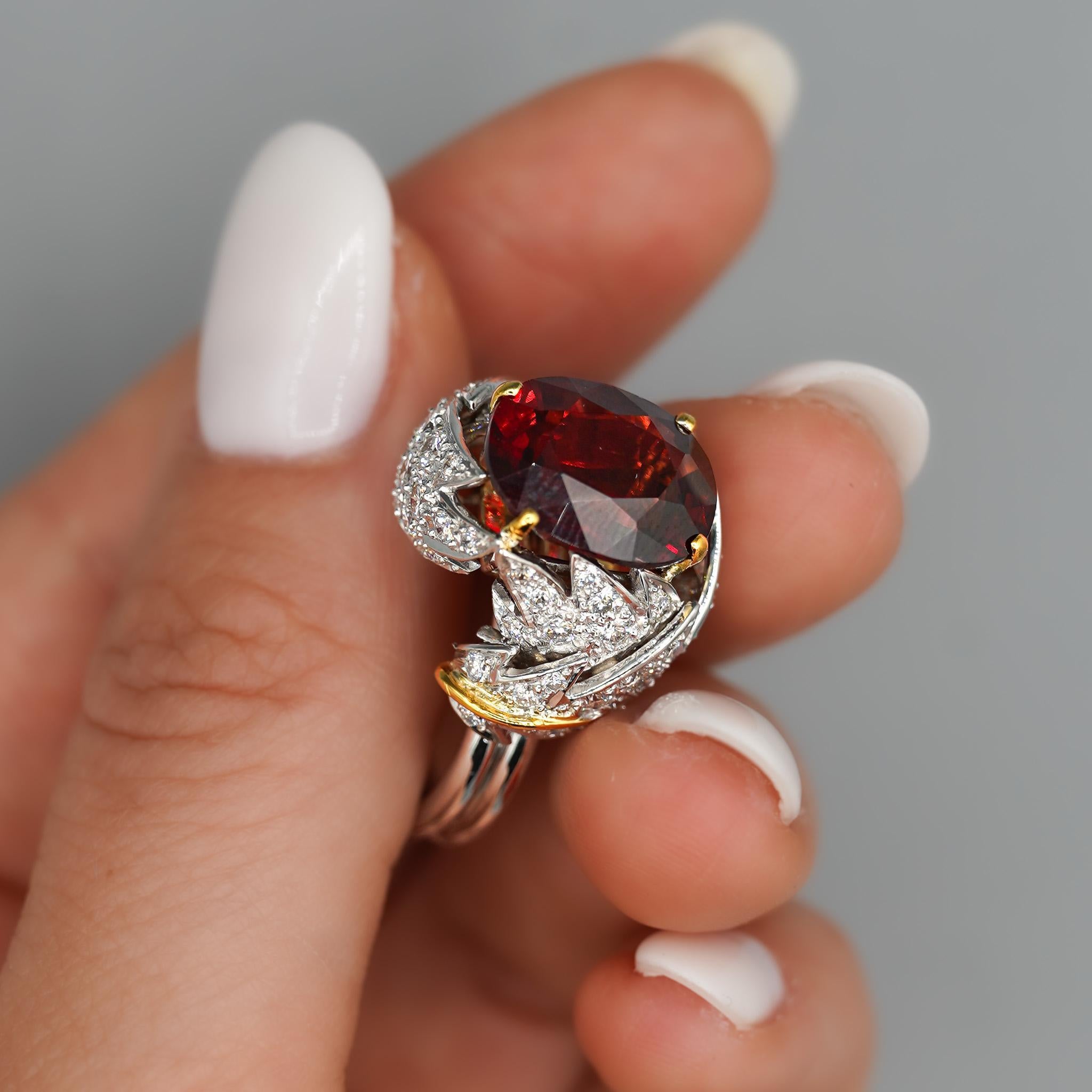 Schlumberger per Tiffany & Co. No Heat Anello con rubino e diamante da 6 carati in vendita 6