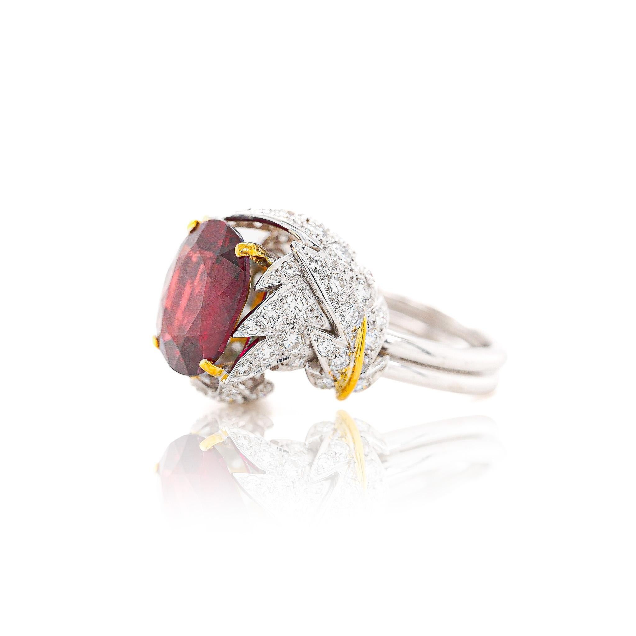 Donna Schlumberger per Tiffany & Co. No Heat Anello con rubino e diamante da 6 carati in vendita