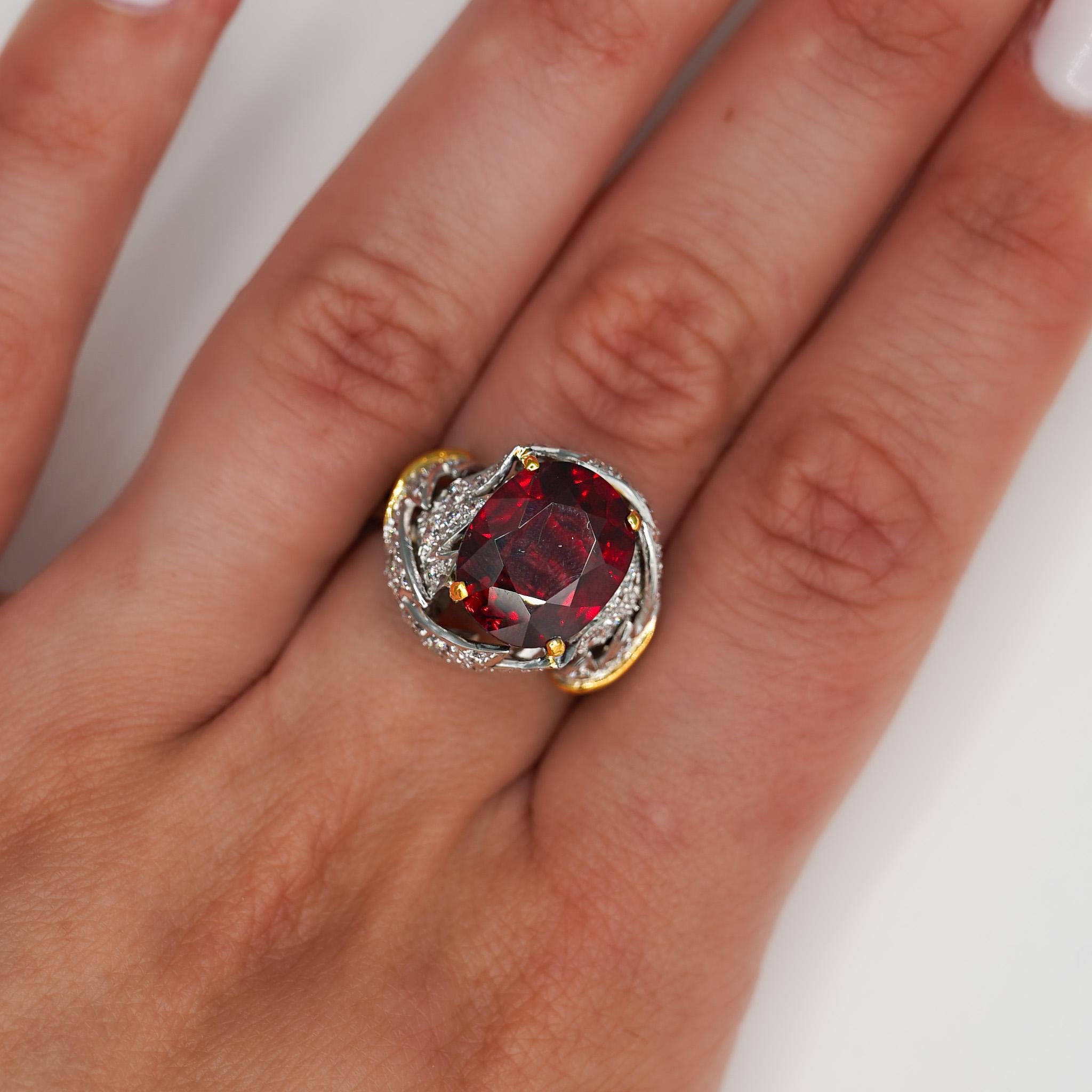 Schlumberger per Tiffany & Co. No Heat Anello con rubino e diamante da 6 carati in vendita 1